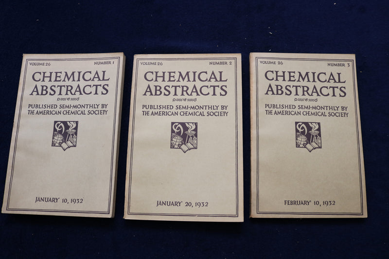 1932-1933 CHEMICAL ABSTRACTS SEMI-MONTHLY MAGAZINE - LOT OF 19 - O 3382