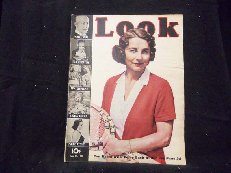 1938 JUNE 21 LOOK MAGAZINE - HELEN WILLS - GREAT PHOTOS & ADS - ST 1416