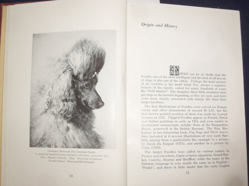 1951 THE COMPLETE POODLE HARDCOVER BOOK BY LYDIA HOPKINS - KD 9091