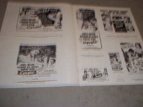 1949 CAUGHT MOVIE PRESS BOOK STARRING JAMES MASON & BARBARA BEL GEDDES - P 108