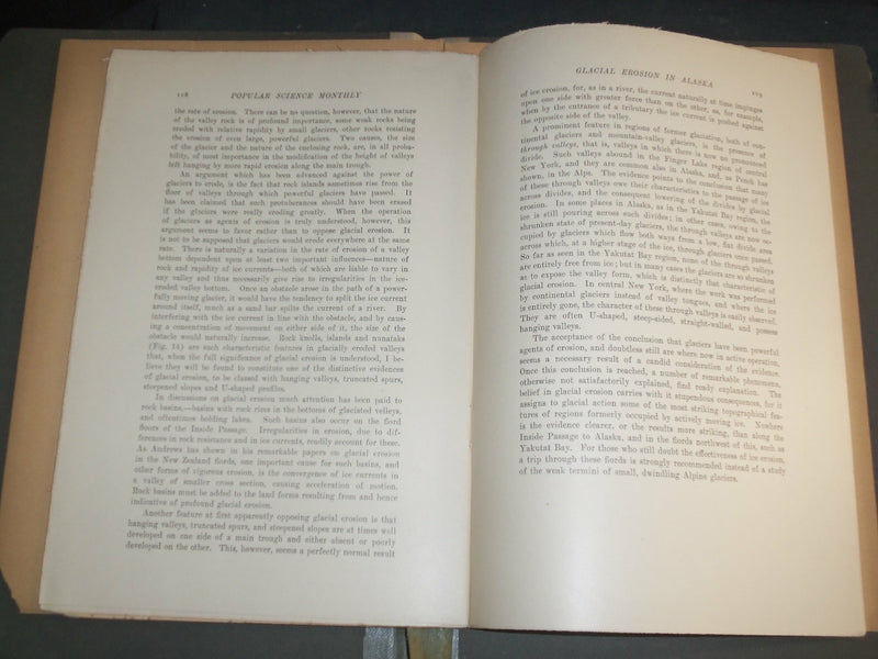 1907 GLACIAL EROSION IN ALASKA BY RALPH S. TARR - J 4882