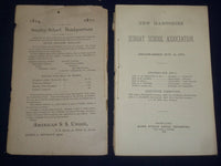 1876 LACONIA, NEW HAMPSHIRE SUNDAY SCHOOL CONVENTION REPORT - J 4605