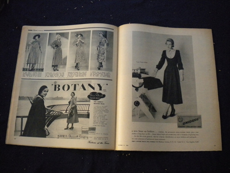 1948 OCTOBER 31 THE NEW YORK TIMES NEWSPAPER - FASHION OF THE TIMES - NP 6024