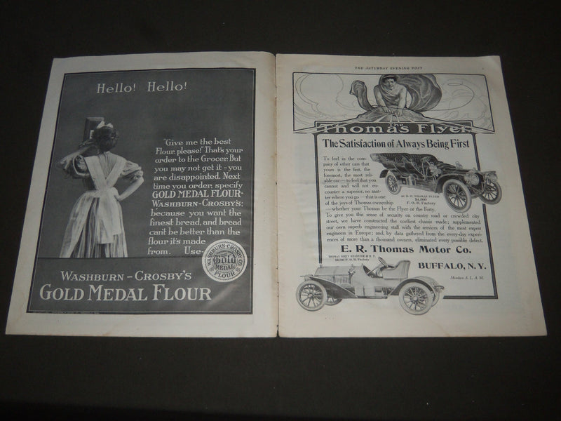 1907 MARCH 2 THE SATURDAY EVENING POST MAGAZINE - ILLUSTRATED COVER- SP 1001