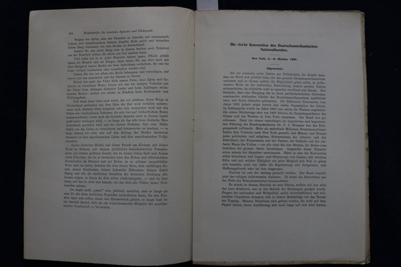 1907 NOVEMBER MONATSHEFTE FUR DEUTSCHE SPRACHE UND PADAGOGIK - GERMAN - K 1441