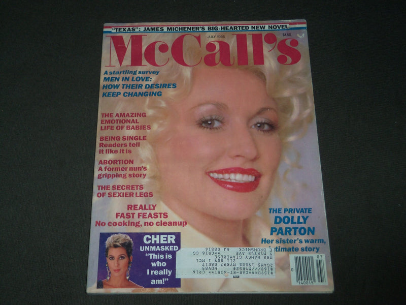 1985 JULY MCCALL'S MAGAZINE - DOLLY PARTON COVER - B 2940