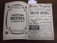 1902 MARCH 10 BOSTON THEATRE OPERA PROGRAM - LAWRENCE MCCARTY - K 1188