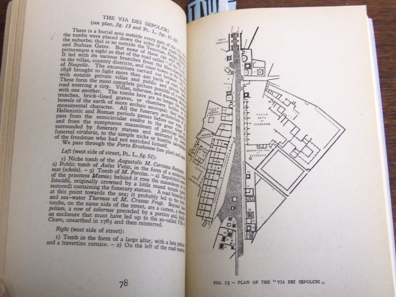 1945 POMPEII GUIDE BOOK - AMEDEO MAIURI - GREAT PLATES - FOURTH EDITION - K 1281