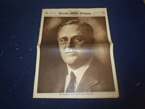 1932 NOV 13 NEW YORK HERALD TRIBUNE GRAVURE SECTION-PRES.-ELECT ROOSEVELT-NP4995