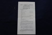 1911 FIRST PARISH CHURCH SUMMER CALENDAR - BRUNSWICK, MAINE - K 941