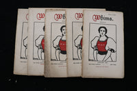 1896 JANUARY WHIMS MONTHLY SOFTCOVER BOOK - LOT OF 5 - K 2363