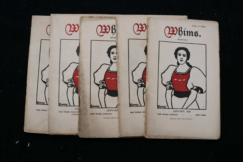 1896 JANUARY WHIMS MONTHLY SOFTCOVER BOOK - LOT OF 5 - K 2363