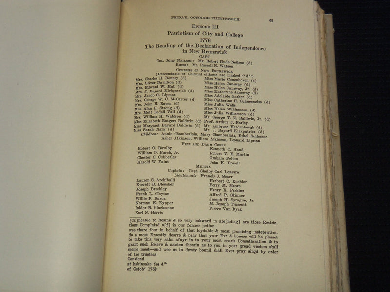 1917 RUTGERS COLLEGE THE CELEBRATION BOOK - 150TH ANNIVERSARY - KD 5981K