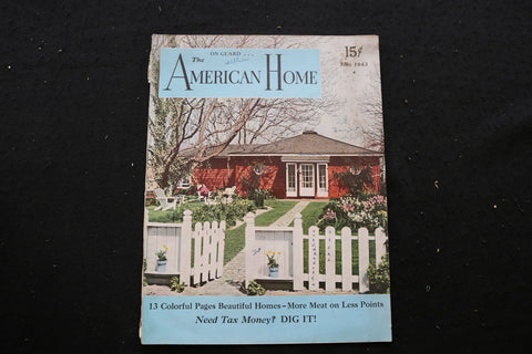 1943 MAY THE AMERICAN HOME MAGAZINE - BEAUTIFUL HOMES COVER - E 10125