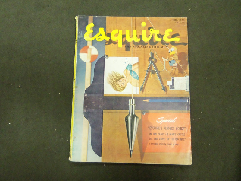 1950 APRIL ESQUIRE MAGAZINE - NICE ILLUSTRATIONS, COVER AND ADS - ST 2765