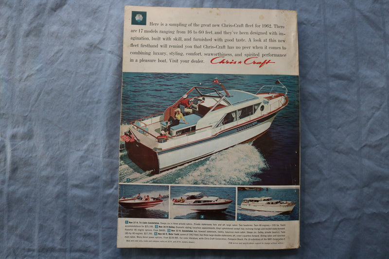 1962 JANUARY YACHTING MAGAZINE - BOAT SHOWS COVER - E 9442