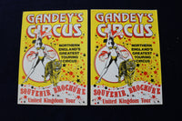 1980'S GANDEY'S CIRCUS PROGRAMS - LOT OF 7 & COLOURING BOOK - O 3525