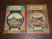 1920'S RICORDO DI ROMA VIEW BOOKS LOT OF 2 - PART 1 & PART 2 - K 1156