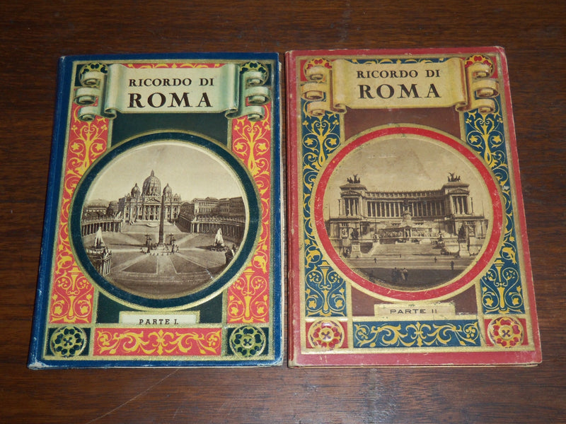 1920'S RICORDO DI ROMA VIEW BOOKS LOT OF 2 - PART 1 & PART 2 - K 1156