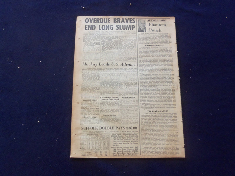 1959 JUNE 22 BOSTON AMERICAN NEWSPAPER-LIFE FOR 4 WHITES IN COED ASSULT- NP 6239