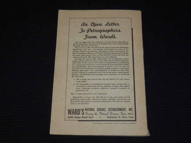 1949 JANUARY/FEBRUARY THE AMERICAN MINERALOGIST JOURNAL MAGAZINE - SP 4863M