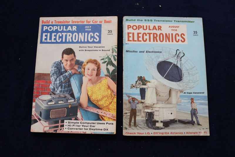 1957-1958 POPULAR ELECTRONICS MAGAZINES - LOT OF 6 - O 3387