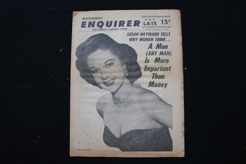 1959 JAN 4-10 NATIONAL ENQUIRER MAGAZINE - SUSAN HAYWARD COVER - E 26362