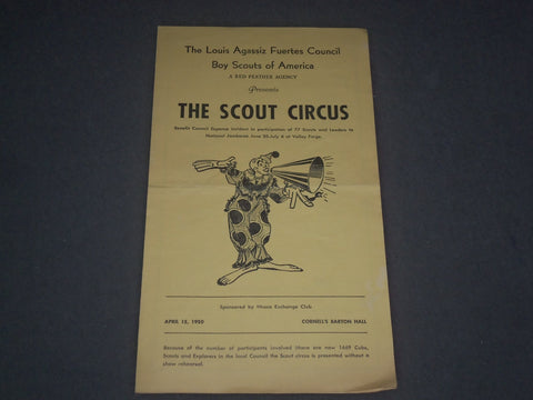 1950 APRIL 15 THE SCOUT CIRCUS PROGRAM - CORNELL HALL - ITHACA NEW YORK - J 2628