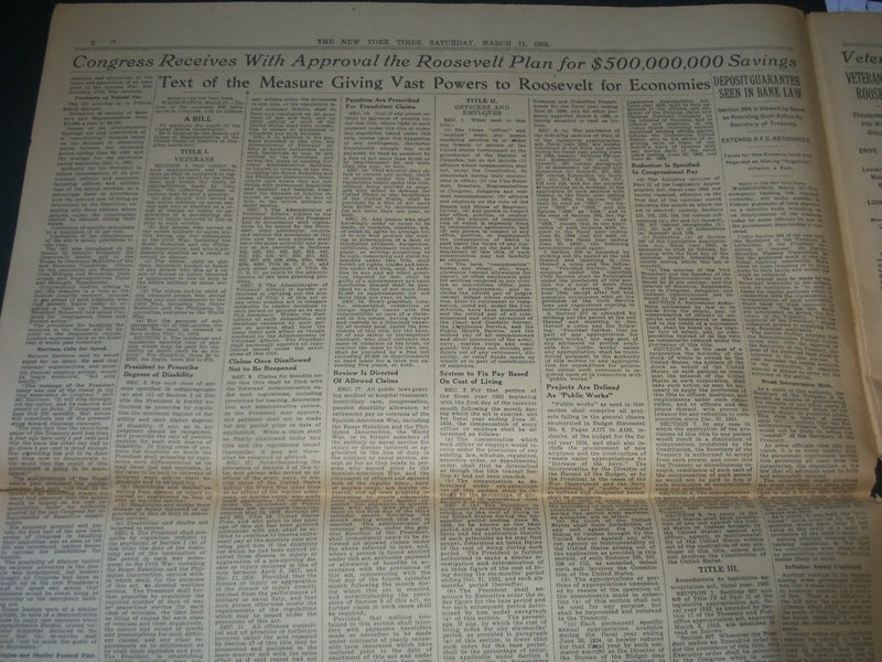 1933 MARCH 11 NEW YORK TIMES - SOUND BANKS TO BE ALLOWED TO OPEN - NP 3603
