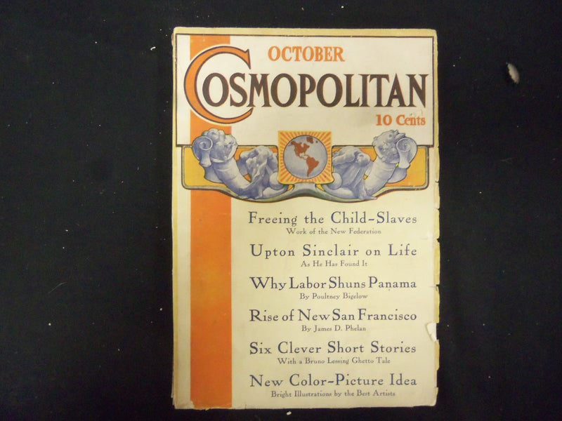 1906 OCTOBER COSMOPOLITAN MAGAZINE - NICE COVER, ADS AND ARTICLES - ST 3014
