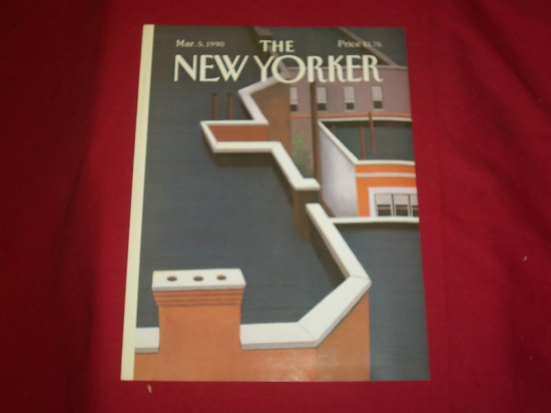 1990 MARCH 5 NEW YORKER MAGAZINE FRONT COVER ONLY - GREAT ART FOR FRAMING