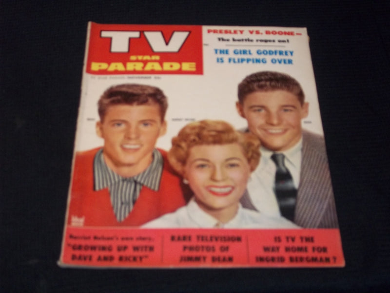 1956 NOVEMBER TV STAR PARADE MAGAZINE - RICKY DAVID & HARRIET NELSON - E 14046