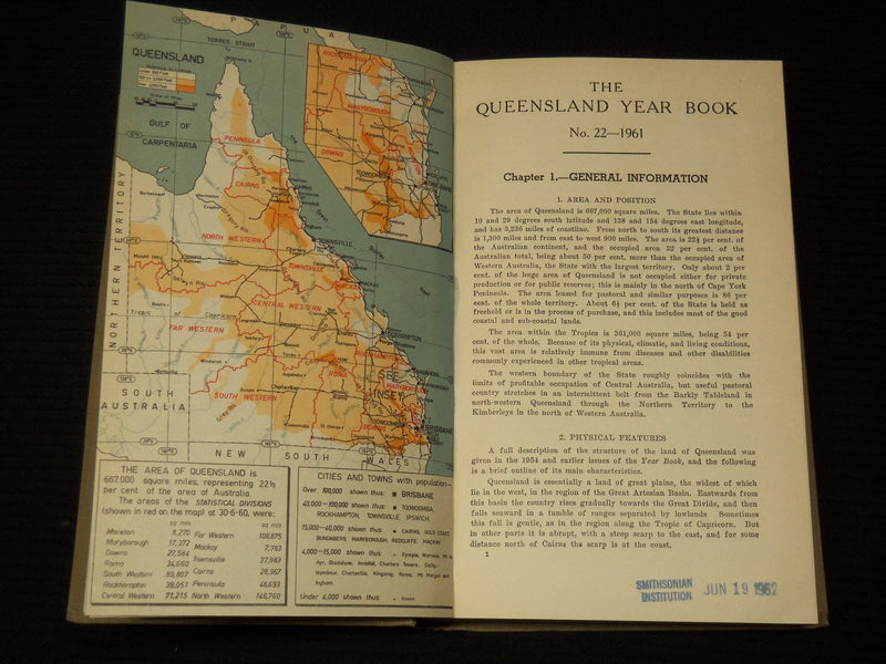 1960-1969 QUEENSLAND YEAR BOOK LOT OF 10 - GOV. STATISTICIAN BRISBANE - KD 1D