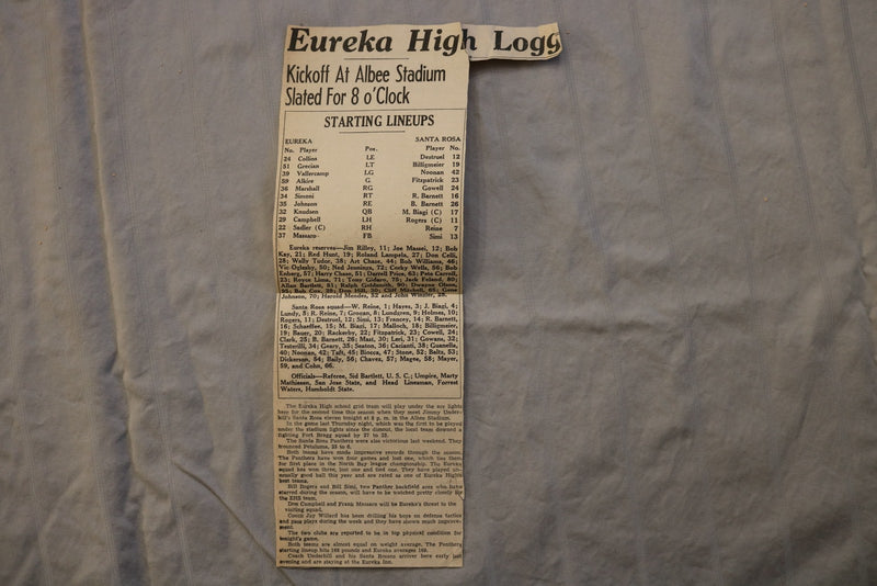 1943 EUREKA HIGH SCHOOL FOOTBALL PROGRAMS - LOT OF 3 - K 3445