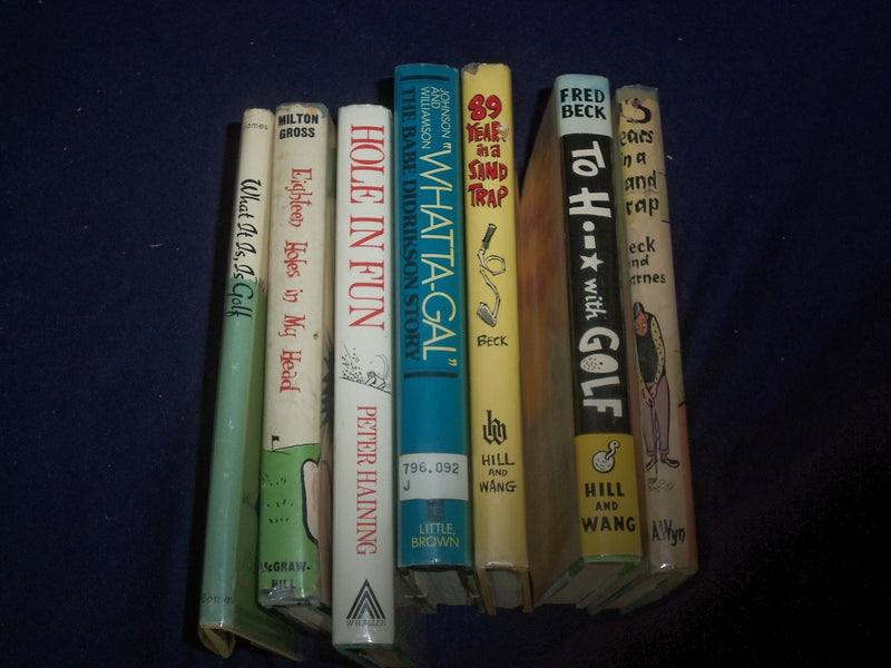 1949-1988 GOLF BOOKS - LOT OF 7 - 3 BY FRED BECK + 4 OTHER AUTHORS - KD 2757H