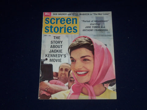 1962 DECEMBER SCREEN STORIES MAGAZINE - JACKIE KENNEDY COVER - SP 5387