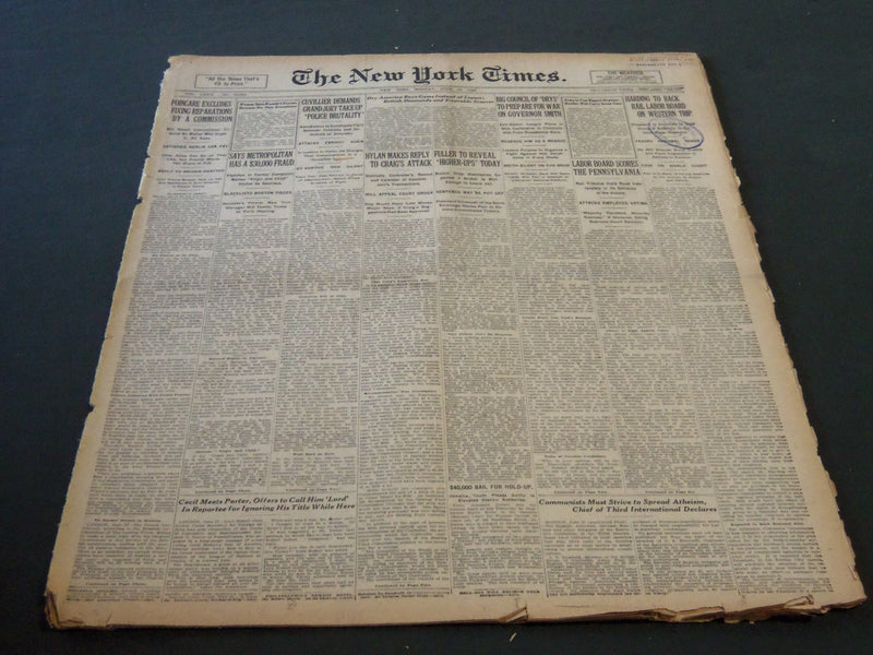 1923 JUNE 18 NEW YORK TIMES - HARDING TO BACK RAIL LABOR BOARD - NT 5757