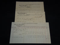 1849-1869 STATE OF NEW YORK COMPTROLLER'S OFFICE TAX BILLS LOT OF 3 - J 8853