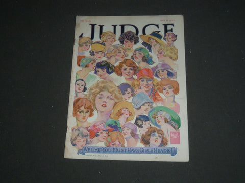 1924 MAY 17 JUDGE MAGAZINE - WELL IF YOU MUST HAVE GIRLS' HEADS! - ST 5450