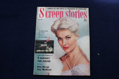 1955 MAY SCREEN STORIES MAGAZINE - KIM NOVAK COVER - E 12821