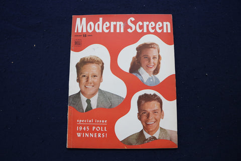 1946 JAN MODERN SCREEN MAGAZINE - JUNE ALLYSON & FRANK SINATRA COVER - E 17278