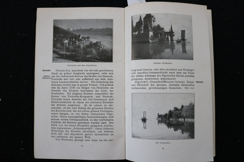 1920'S BERNER OBERLAND SCHWEITZ GUIDE - SOFTCOVER BOOK - GERMAN TEXT - K 2220