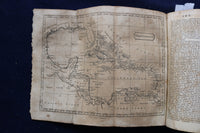 1806 BROOKES'S GENERAL GAZETTE - FOLD-OUT MAPS HARDCOVER BOOK BY - KD 9437