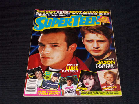 1992 MARCH SUPER TEEN MAGAZINE - LUKE PERRY FRONT COVER - E 13661