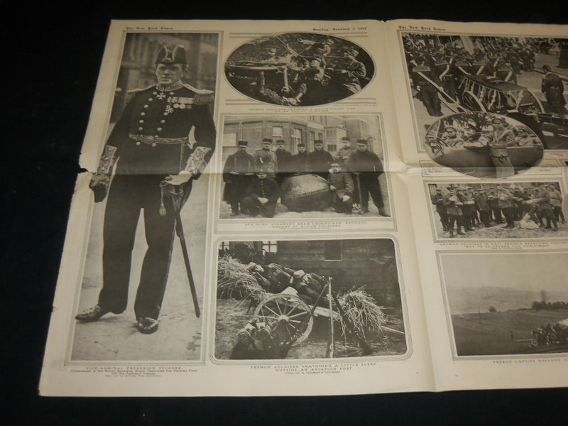 1915 JANUARY 3 NEW YORK TIMES PICTURE SECTION - ENGLAND BOMBED - NP 5470