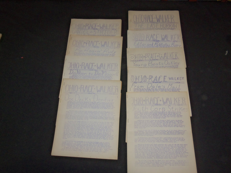 1964-1971 OHIO RACEWALKER NEWSLETTER MAGAZINE - LOT OF 76 - O 2681C
