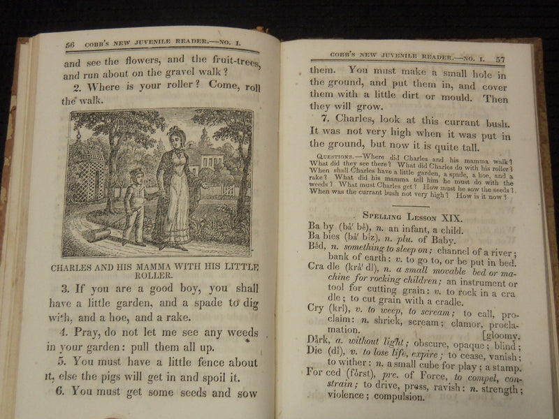1847 COBB'S NEW JUVENILE READER VOLUME 1 & 2 - LYMAN COBB - K 2595