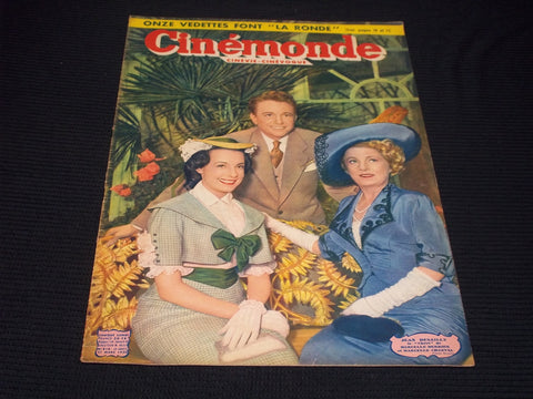 1950 MARCH 27 CINEMONDE MAGAZINE - DESAILLY DERRIEN & CHANTAL COVER - E 24833