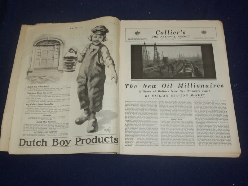 1919 AUGUST 23 COLLIER'S MAGAZINE - THE NEW OIL MILLIONAIRES - ST 6754