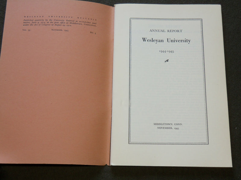 1944-1965 WESLEYAN UNIVERSITY BULLETIN LOT OF 18- MIDDLETOWN CONNECTICUT- WR 243